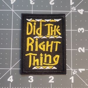 Black and Yellow Embroidered Patch